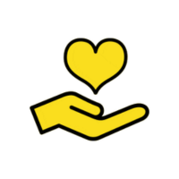 hand heart icon
