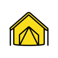 tent temporary shelter icon