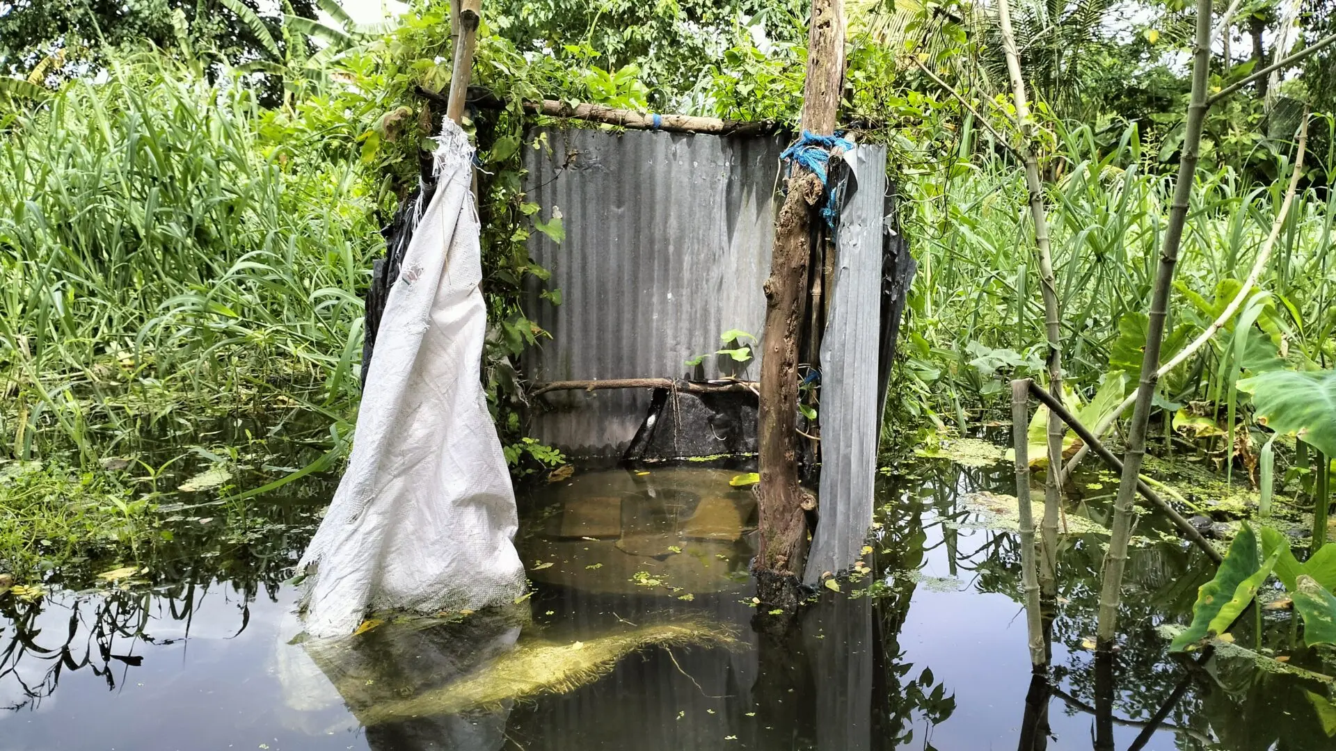 The villagers’ old latrines were submerged and unfit for use