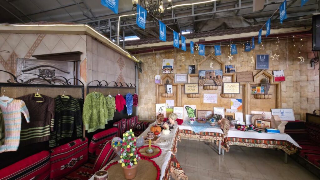 The Islamic Relief auction table on display to the local community