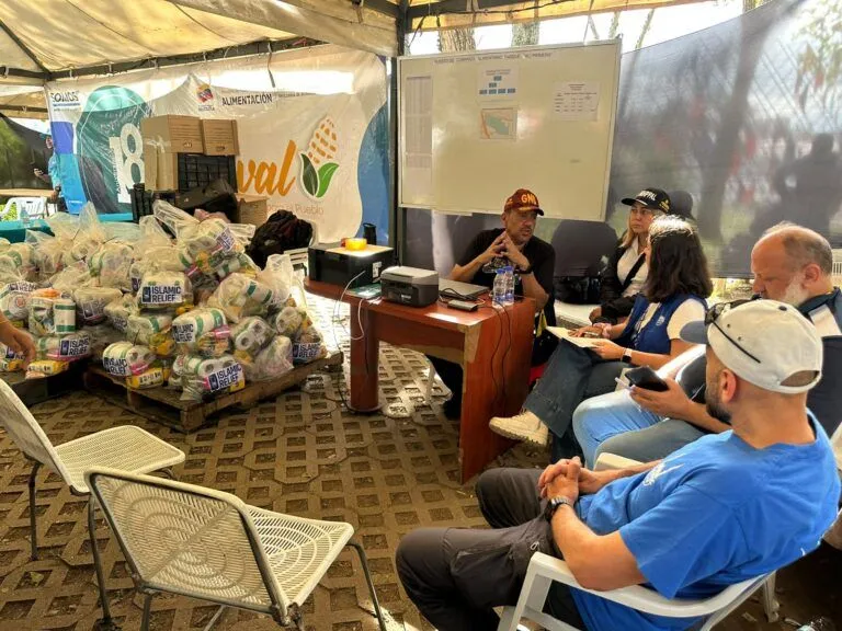 Islamic Relief staff in Venezuela prepare aid packs for distribution