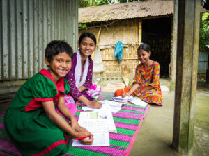 Girls in Bangladesh having the opportunity to learn 