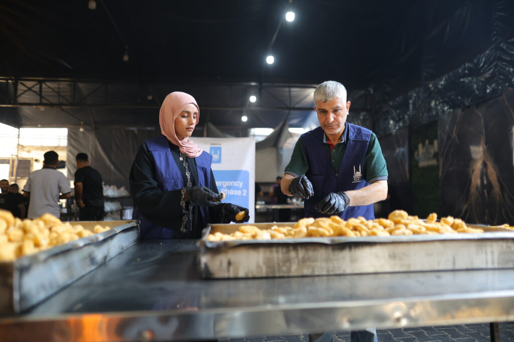 Preparing hot meals